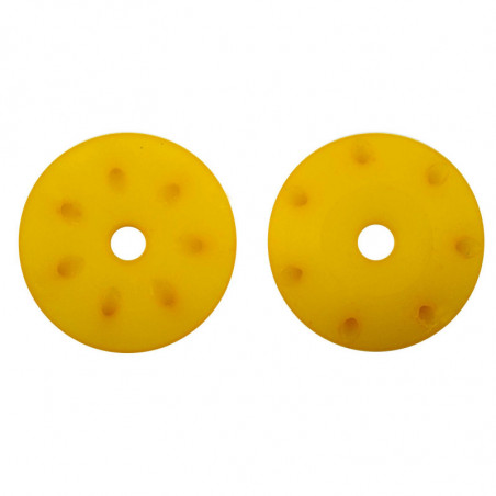 PISTONES AMORTIGUADOR CONICOS 16mm AMARILLOS (7x1,2mm inclinados) (2u.)