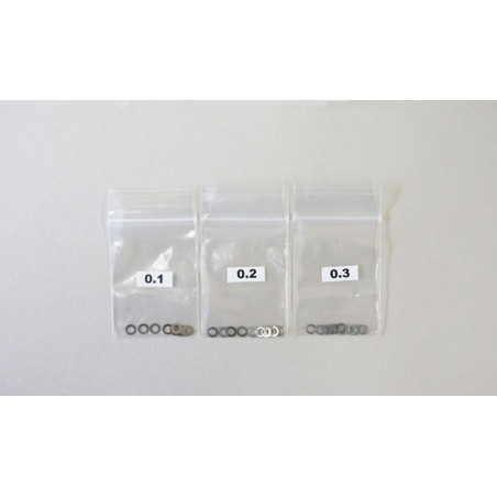 SET ARANDELAS  8X10 (0.1-0.2-0.3 - 10 POR TIPO) MUGEN