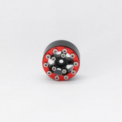 LLANTAS CNC AXIAL SCX24 TORNILLOS ALUMINIO-BEADLOCK ROJO (4u)