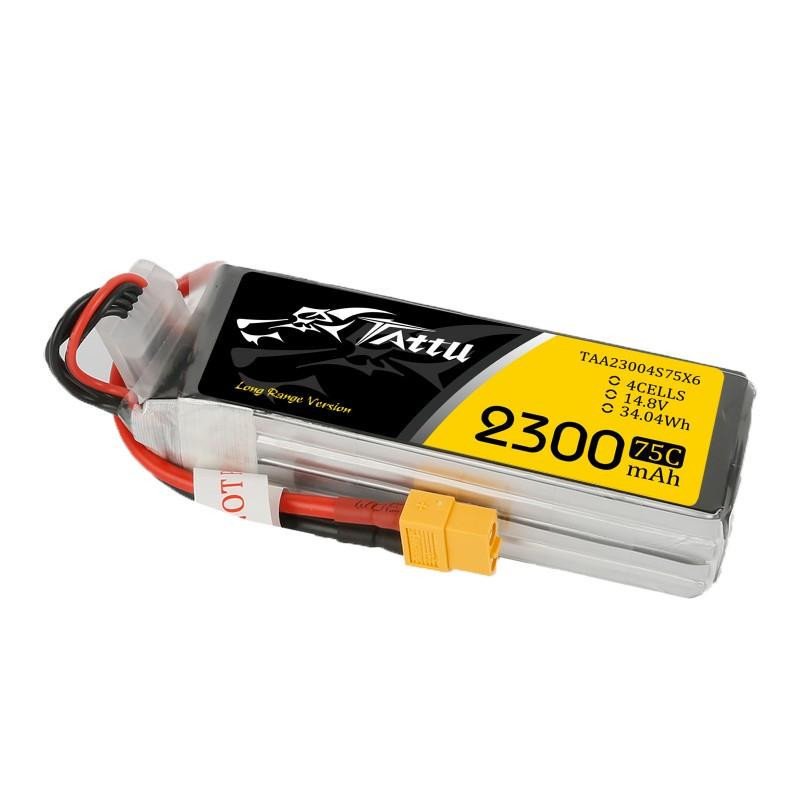 TATTU FUNFLY SERIES 2300 mha 14.8V 75C 4S1P WITH XT60 - TAA23004S75X6