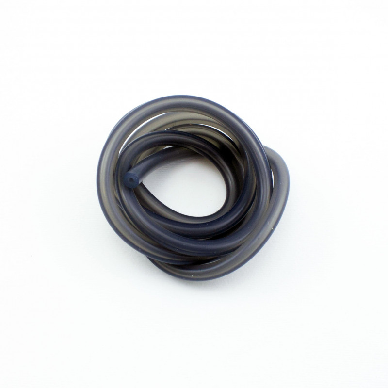 TUBO SILICONA NEGRO TRANSLUCIDO 1 m.