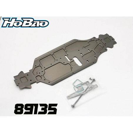 Chasis H9 PRO CNC Tras.+4 aluminio 7075 para Hobao Hyper9