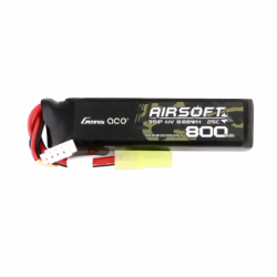 GENS ACE 800 mha 11.1V 25C 3S1P AIRSOFT WITH MINI TAMIYA -GEA8003S25T