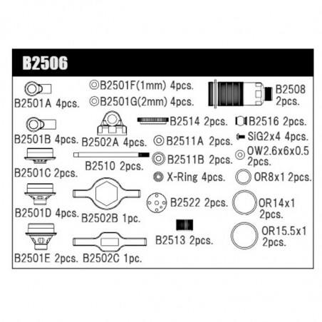 SET AMORTIGUADOR TRASERO MSB1