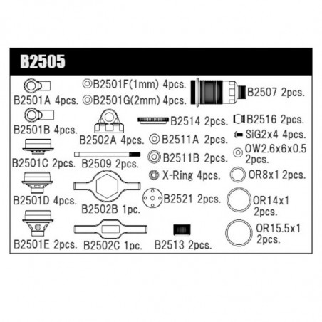 SET AMORTIGUADOR DELANERO MSB1