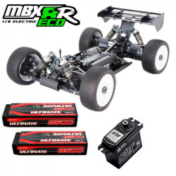 COMBO COCHE 1/8 OFF ROAD MBX8R ECO + 2x STICK 7.6HV 8500MHA 120C + SERVO SRT-BH9027