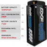 DXF-Batería de grafeno Lipo 2S, Shorty de competición, HV, 7,6 V, 6300mah, 130C, 5mm, para RC (1UD)