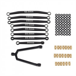 KIT TIRANTES TABICAS ALUMINIO AXIAL SCX24 B-17, C10, JEEP