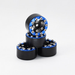 LLANTAS CNC AXIAL SCX24 TORNILLOS ALUMINIO-BEADLOCK AZUL (4u)
