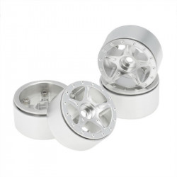 LLANTAS CNC AXIAL SCX24 ALUMINIO STARFISH-PRO BEADLOCK BLANCO (4u)