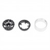 LLANTAS CNC AXIAL SCX24 ALUMINIO STARFISH-PRO BEADLOCK NEGRO (4u)