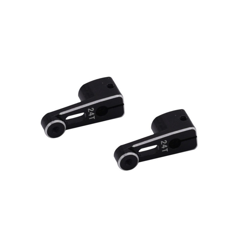 SERVO HORN ALUMINIO 24T AXIAL SCX24 SERVO ORIGINAL NEGRO (1u)