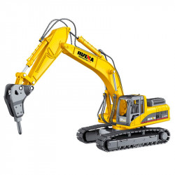 EXCAVADORA CON MARTILLO HUINA 1711 1/50 ESTATICA