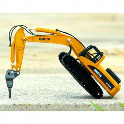 EXCAVADORA CON MARTILLO HUINA 1711 1/50 ESTATICA