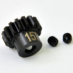 Piñón motor 1/8 15T 5mm mod. 1 Acero