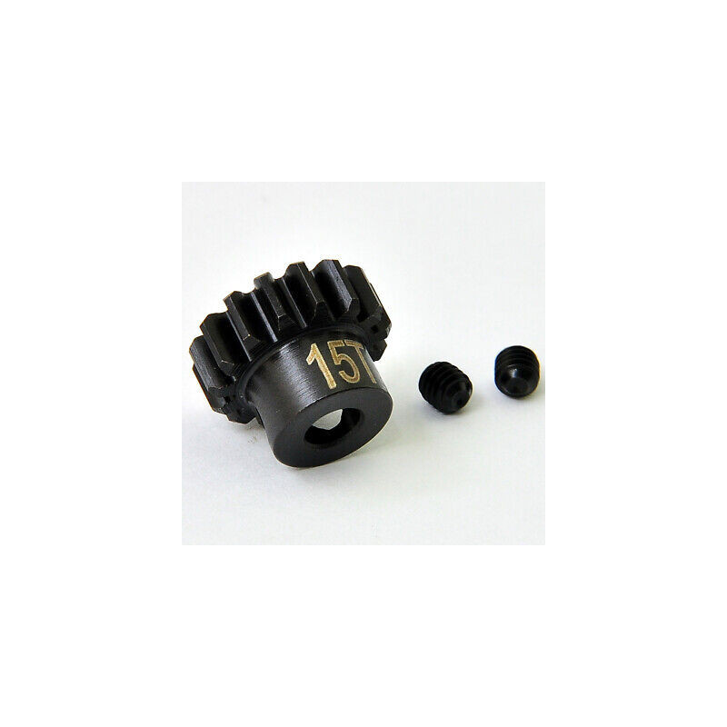 Piñón motor 1/8 15T 5mm mod. 1 Acero