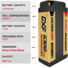 DXF 2S - SHORTY (7,6 V, 140 C, 6300 mAh, HV, CONECTOR de 5 mm