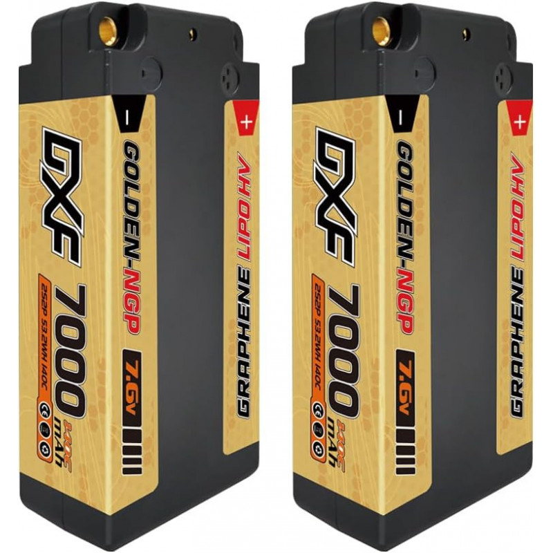 2PCS 2S 7.6V 7000MAH 140C DEANS NGP