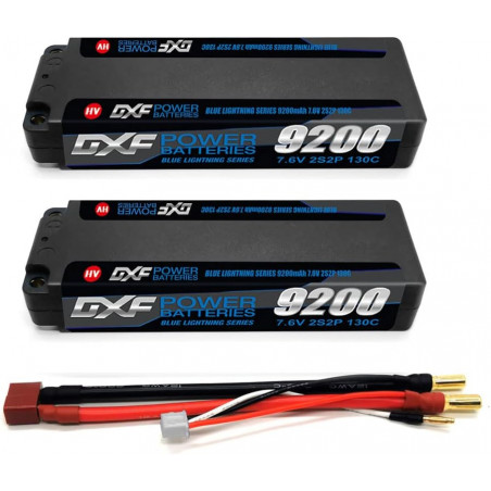 2PCS 2S 7.6V 9200MAH 130C DEANS