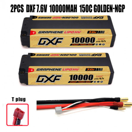 2PCS 2S 7.6V 10000MAH 150C Deans NGP