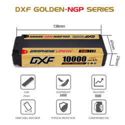 2PCS 2S 7.6V 10000MAH 150C Deans NGP