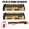 2PCS 2S 7.6V 6600MAH 150C DEANS NGP