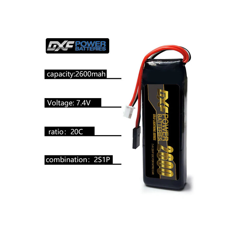 DXF 2S 7.4V 2600MAH 20C