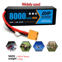 DXF 3S 11.4V 8000MAH 130C  HV Hardcase  XT90 Plug