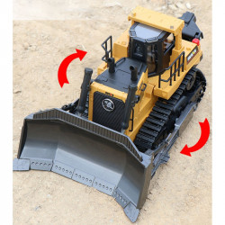BULLDOZER EXCAVADORA CON ORUGA Y ESCARIFICADORA HUINA1569 1/16 2.4HGZ.