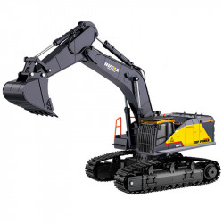 EXCAVADORA HUINA 1592 1/14 MODELO VOLVO SEMI METALICA 2,4GHZ