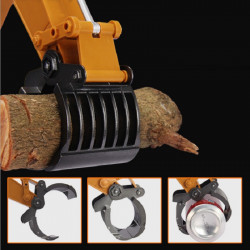 EXCAVADORA HUINA 1570 1/14 PINZA Y BRAZO METALICOS 2,4GHZ