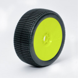 1:8 TRUGGY TWISTER MEDIUM/SOFT PRE-MOUNTED YELLOW 2PCS B1COMPOUND