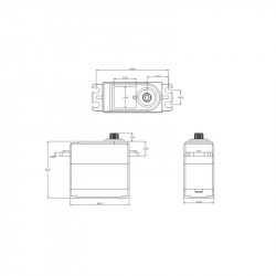 SERVO SRT BH6027 HV BRUSHLESS CAJA SEMI-METALICA 27KG 0.075S - 1/8