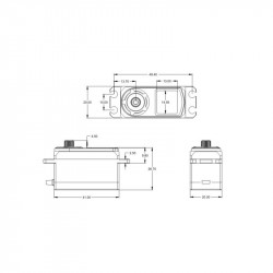 SERVO SRT CH7012 HV CORELESS CAJA  METALICA BAJO PERFIL 12KG 0.057S. -1/10