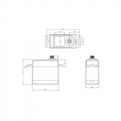 SERVO DL5020 LV DIGITAL WATERPROOF CAJA SEMI METALICA 20KG 0.16S. 1/8-1/10 CRAWLER