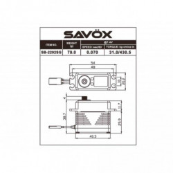Savöx SB-2292SG 31kg/0.07 Brushless Servo