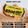 2PCS  DXF 4S Batería Lipo 14.8V 100C 6500mAh Batería rígida con XT90-EC5