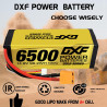 2PCS  DXF 4S Batería Lipo 14.8V 100C 6500mAh Batería rígida con XT90-EC5