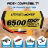 2PCS  DXF 4S Batería Lipo 14.8V 100C 6500mAh Batería rígida con XT90-EC5